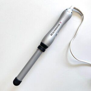 Beachwaver S1 Rotating Silver and Black Curling Iron Hair Waver Model #BW1136S